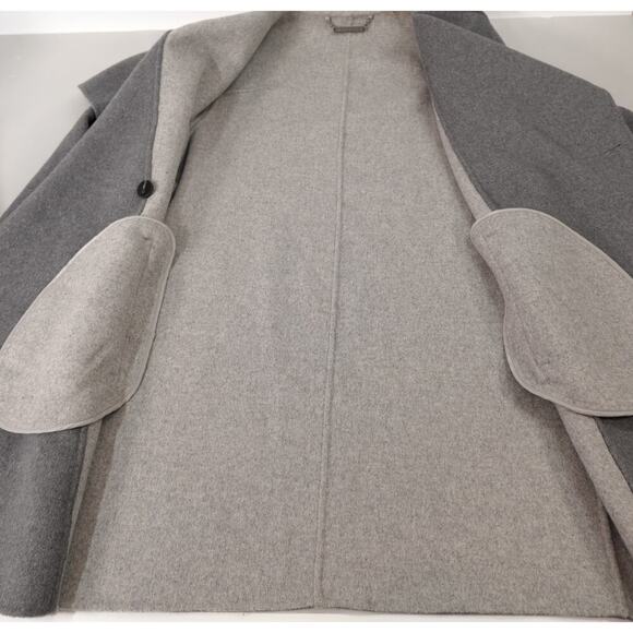 DVF Diane Von Furstenberg Shannon Coat Jacket Womens Small Gray Corporate Siren - Picture 12 of 16